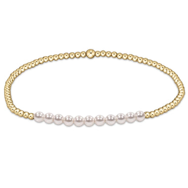 Classic Gold Beaded Bliss 3mm Pearl Bracelet