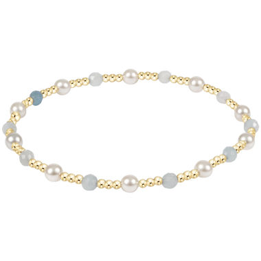 Pearl Sincerity 4mm Gem Bracelet Aquamarine - Bodega Nantucket