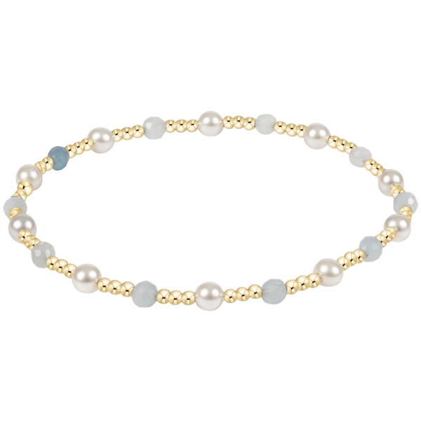 Pearl Sincerity 4mm Gem Bracelet Aquamarine - Bodega Nantucket