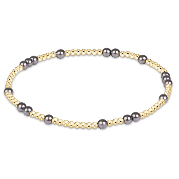 Hope Unwritten Pearl Dark Grey 3mm Bracelet