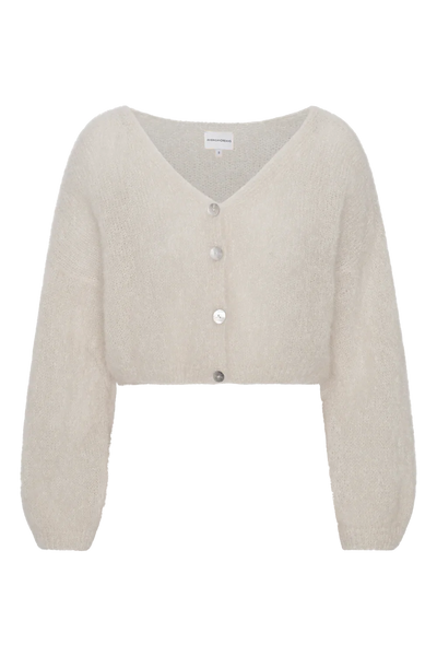 Cornelia Cropped Cardigan Beige - Bodega Nantucket
