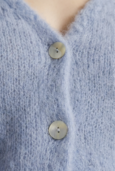 Cornelia Cropped Cardigan Light Blue - Bodega Nantucket