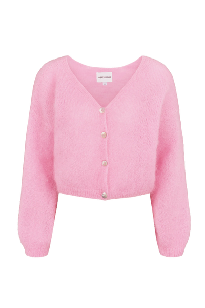 Cornelia Cropped Cardigan Soft Berry - Bodega Nantucket