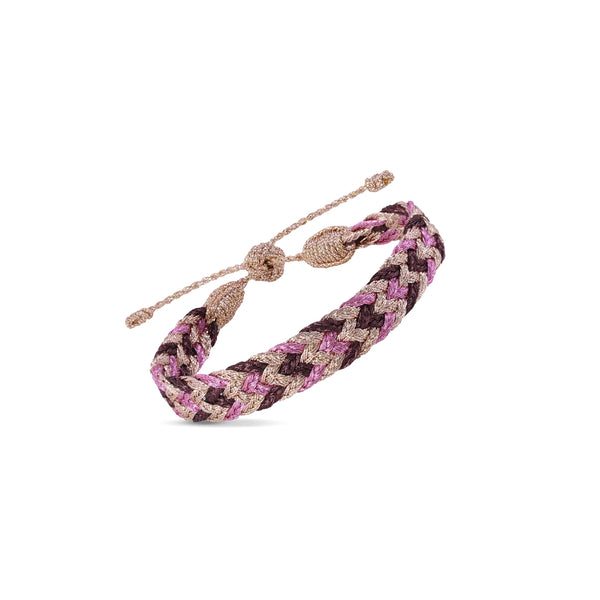 Double U Bracelet Rose Gold Grape Pink - Bodega Nantucket