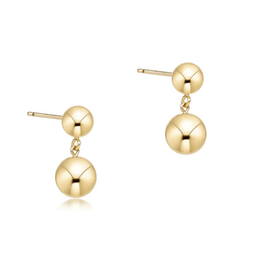 Classic 8mm Ball Drop Stud Gold - Bodega Nantucket