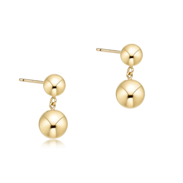 Classic 8mm Ball Drop Stud Gold - Bodega Nantucket