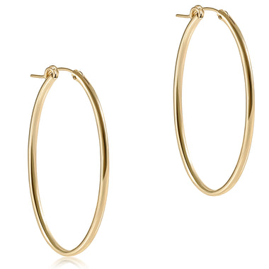 Round Gold 2" Hoop Smooth - Bodega Nantucket