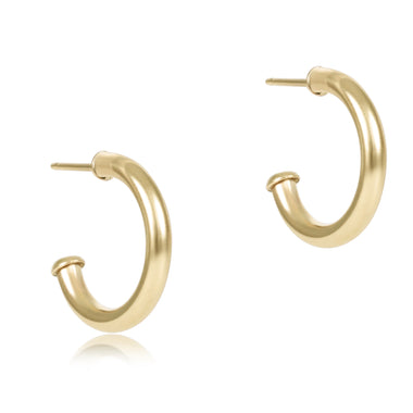 Round Gold .5" Hoop Smooth - Bodega Nantucket