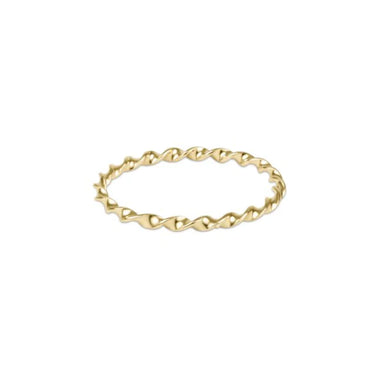 Classic Gold Twisted Thin Band Ring - Bodega Nantucket
