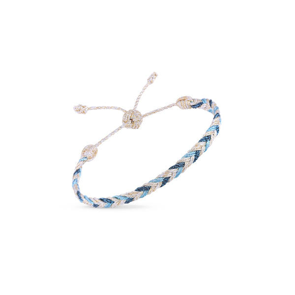 Eya N2 Bracelet Gold & Silver Arctic Blue - Bodega Nantucket
