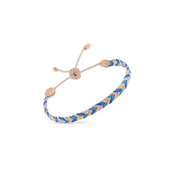 Eya N2 Bracelet Peach Bright Blue - Bodega Nantucket