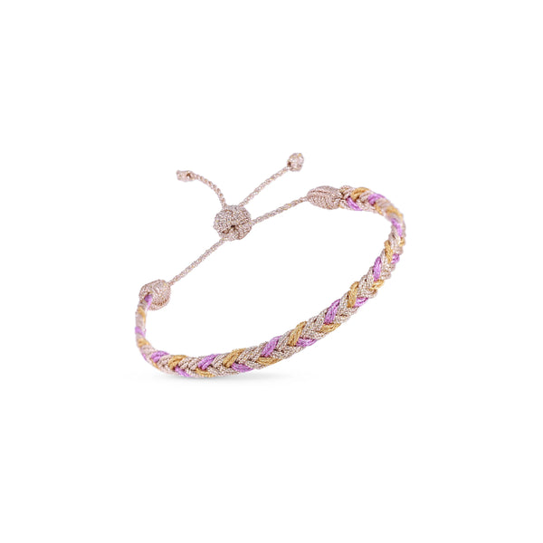 Eya N2 Bracelet Rose Gold Amber Hot Pink - Bodega Nantucket
