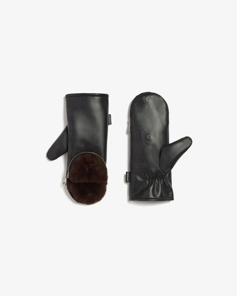 Noa Zipper Gloves - Brown