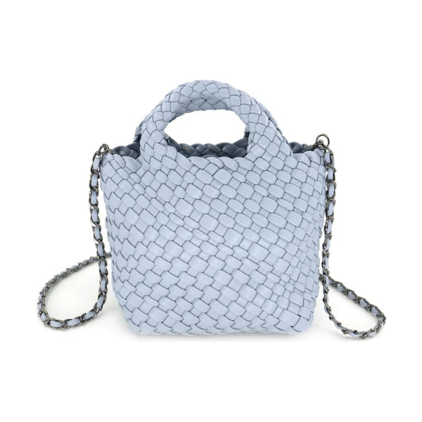 Braided Sky Blue Clutch