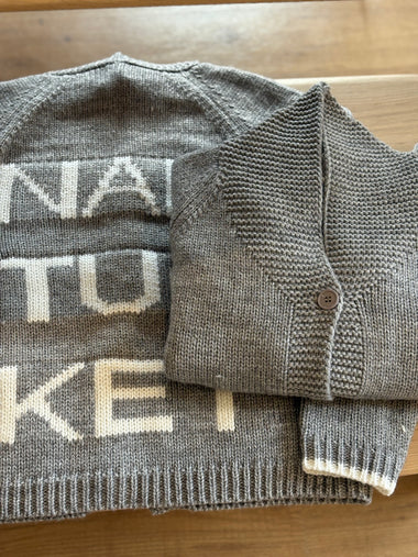Grey Chunky Nantucket Cardigan - Bodega Nantucket