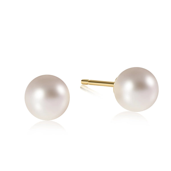 Classic 10mm Ball Stud Pearl - Bodega Nantucket