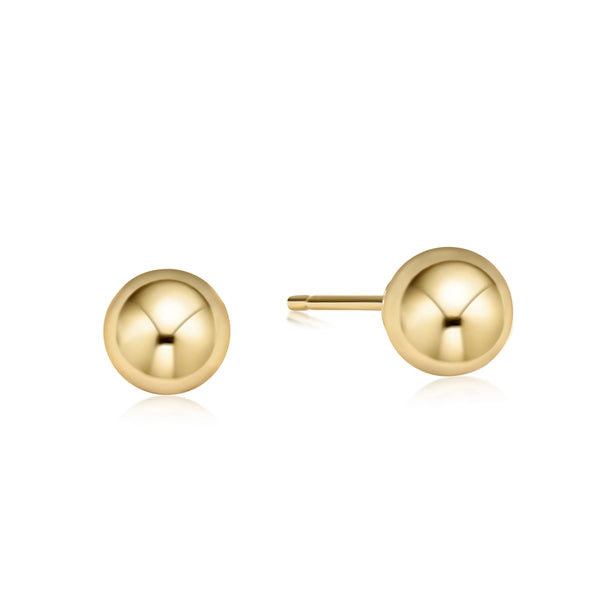 Classic 8mm Gold Ball Stud - Bodega Nantucket