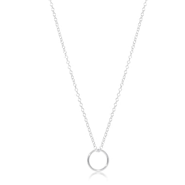 16in Necklace Sterling Halo Sterling Charm - Bodega Nantucket