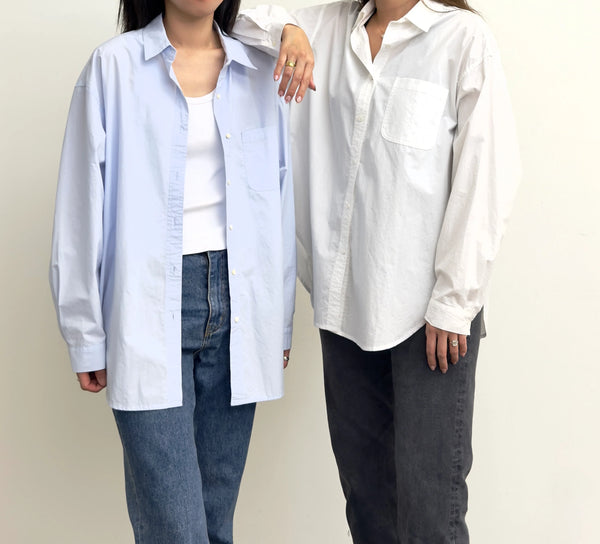Oversized Poplin Button Down Shirt - Bodega Nantucket