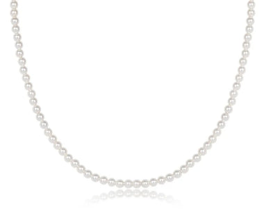 15in Choker Classic Pearl 3mm Bead - Bodega Nantucket