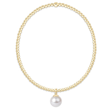 Classic Gold 2mm Bracelet Classic Pearl 8mm Charm - Bodega Nantucket