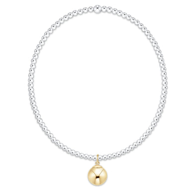Classic Mixed Metal 2mm Bracelet - Classic Gold 8mm Charm - Bodega Nantucket