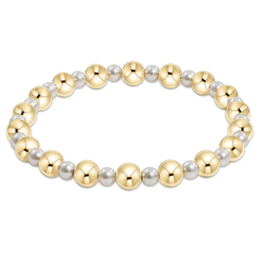 Pearl Grateful 4mm Bead 6mm Gold Bracelet - Bodega Nantucket