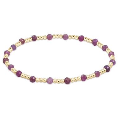 Gold Sincerity 3mm Ruby Bracelet - Bodega Nantucket