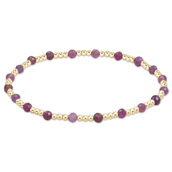 Gold Sincerity 3mm Ruby Bracelet - Bodega Nantucket