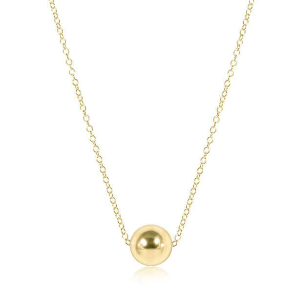 16" Necklace Gold Classic 8mm Gold Charm - Bodega Nantucket