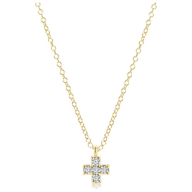 14kt Gold and Diamond Cross Necklace - Bodega Nantucket