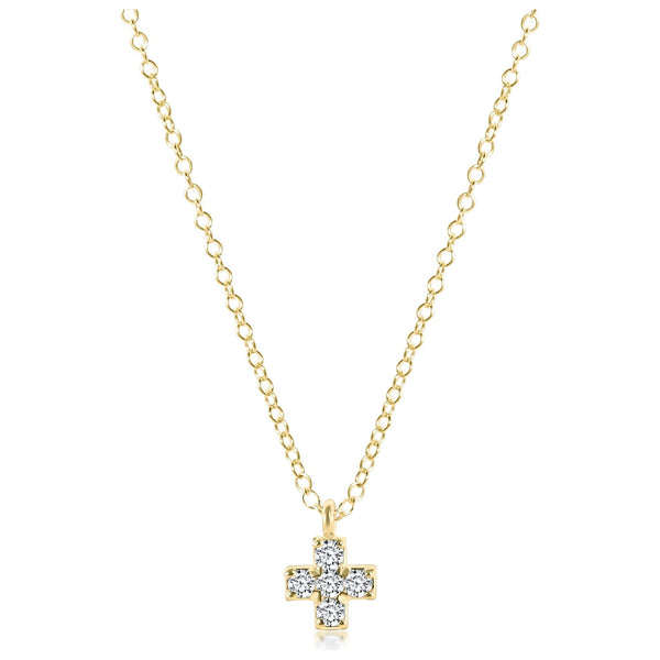 14kt Gold and Diamond Cross Necklace - Bodega Nantucket
