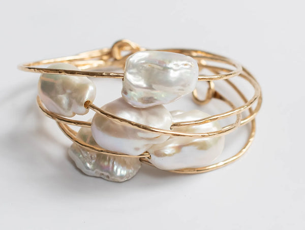 Pearl Baroque Bangles - Bodega Nantucket