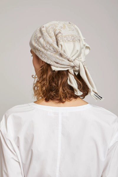 Cashmere Bandana Paper White - Bodega Nantucket