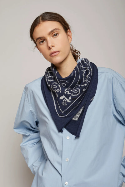 Cashmere Bandana Navy - Bodega Nantucket