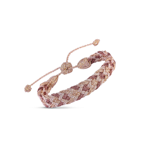 Double U Bracelet Rose Gold Pine Mocha - Bodega Nantucket