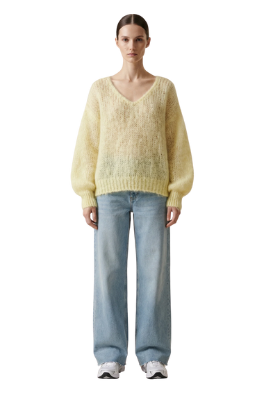 Milana LS Mohair Knit Light Yellow - Bodega Nantucket