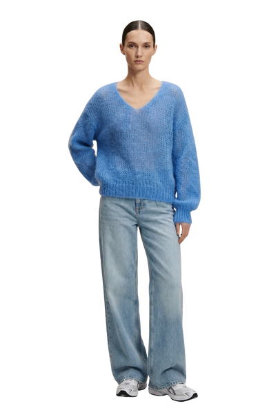 Milana LS Mohair Knit Sky Blue - Bodega Nantucket