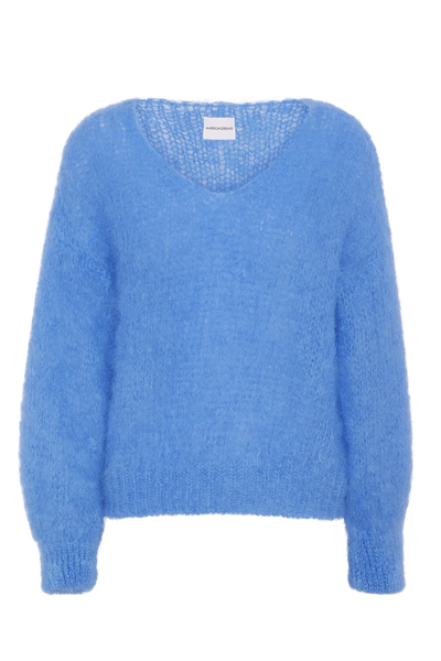 Milana LS Mohair Knit Sky Blue - Bodega Nantucket