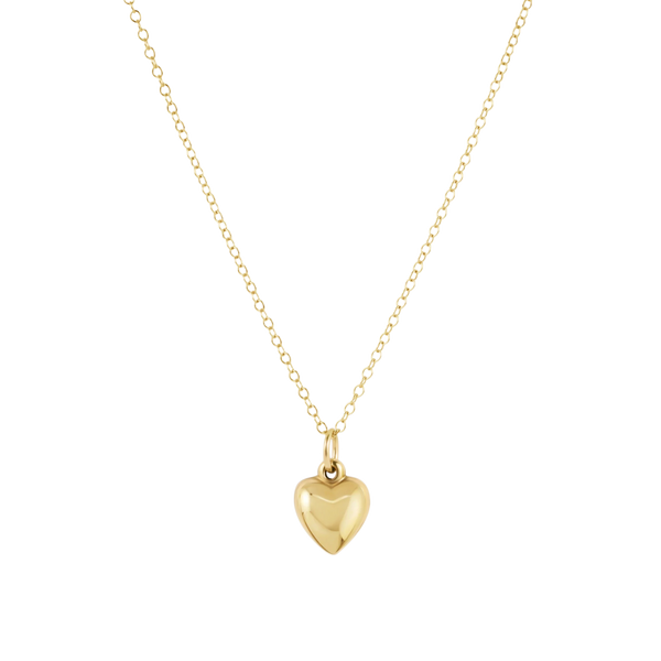 16" Necklace Gold Love Plush Small Gold Charm - Bodega Nantucket
