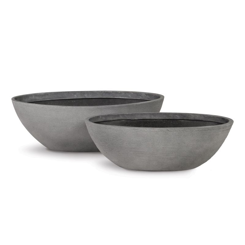 low bowl pot planter Oval Low Bowl Planter