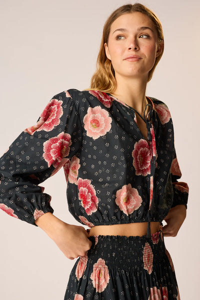 Amelia Top Poppy Indigo - Bodega Nantucket
