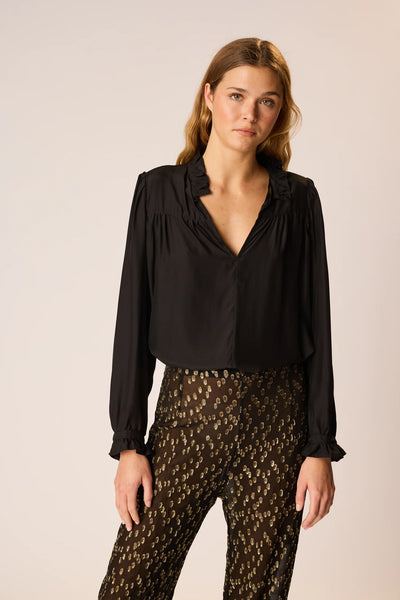 Georgia Top Black Silk - Bodega Nantucket