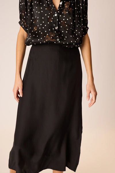 Anita Skirt Black Silk - Bodega Nantucket