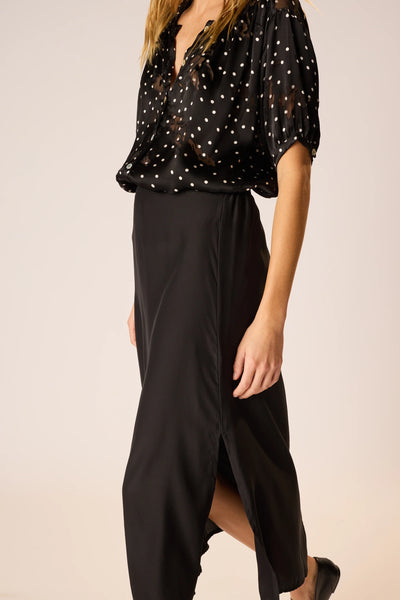 Anita Skirt Black Silk - Bodega Nantucket
