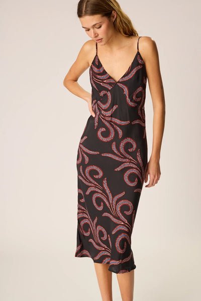Eve Slip Dress Feather Black - Bodega Nantucket