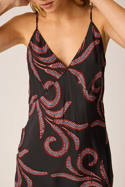 Eve Slip Dress Feather Black - Bodega Nantucket