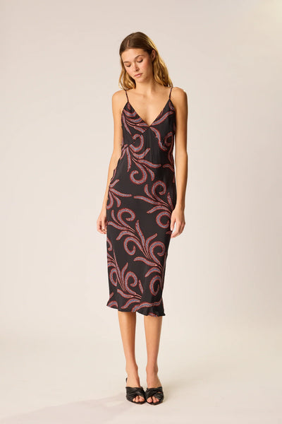 Eve Slip Dress Feather Black - Bodega Nantucket