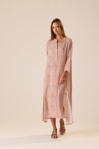 Isobel Dress Scallop Blush