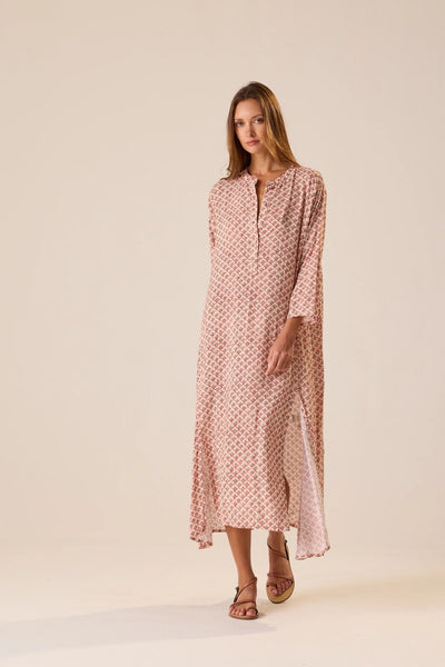 Isobel Dress Scallop Blush